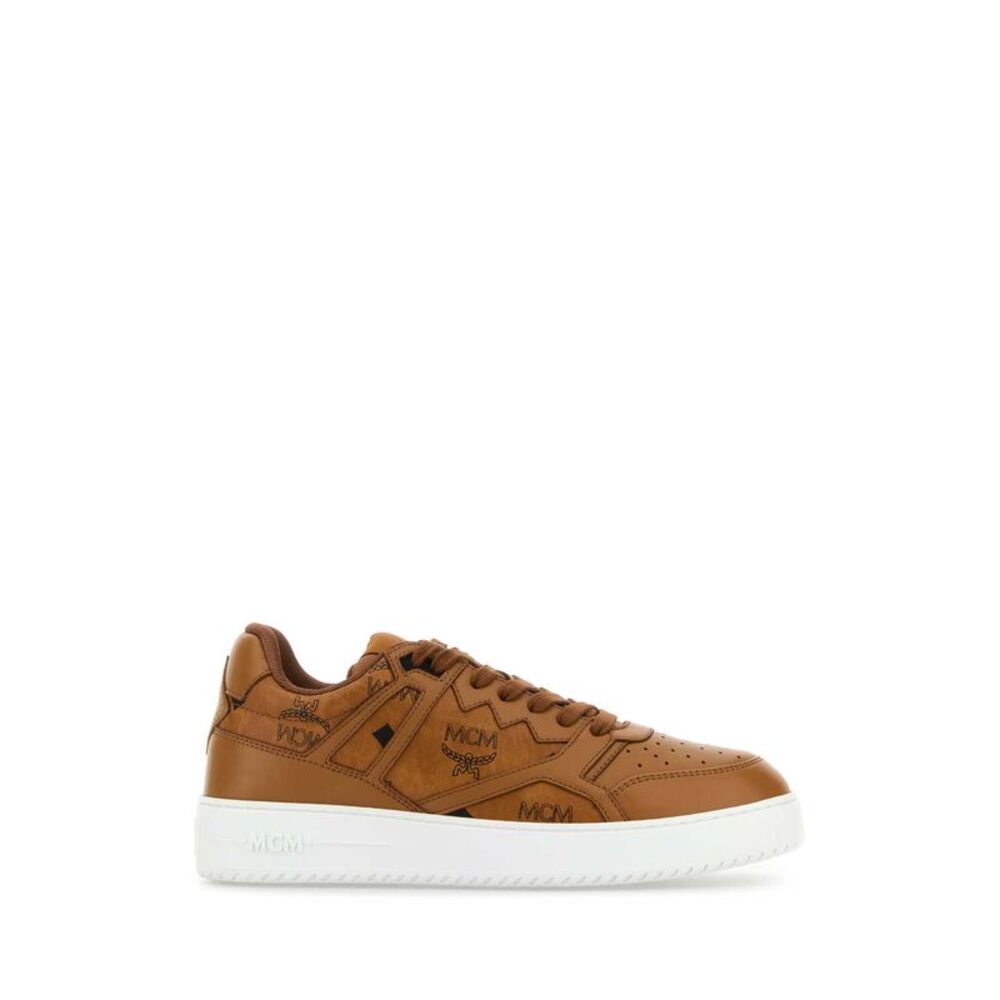 Mcm Men Printed Canvas Terrain Sneakers